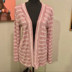 Mix by 41 Hawthorn Soft Pink Striped  Cardigan SzS